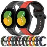 20mm Convex Loop Two-Color Silicone Watch Band - Image 2