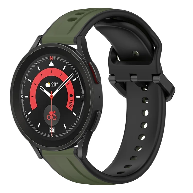 20mm Convex Loop Two-Color Silicone Watch Band