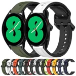 20mm Convex Loop Two-Color Silicone Watch Band - Image 2