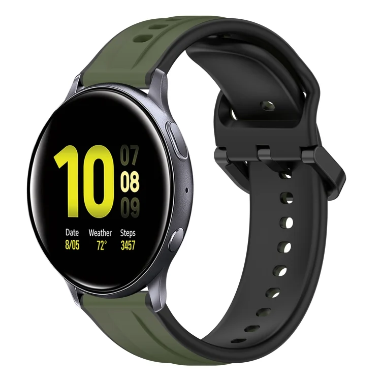20mm Convex Loop Two-Color Silicone Watch Band