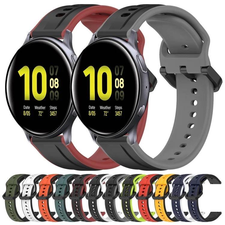 SYA002133209_B1.webp 20mm Convex Loop Two-Color Silicone Watch Band - Image 2