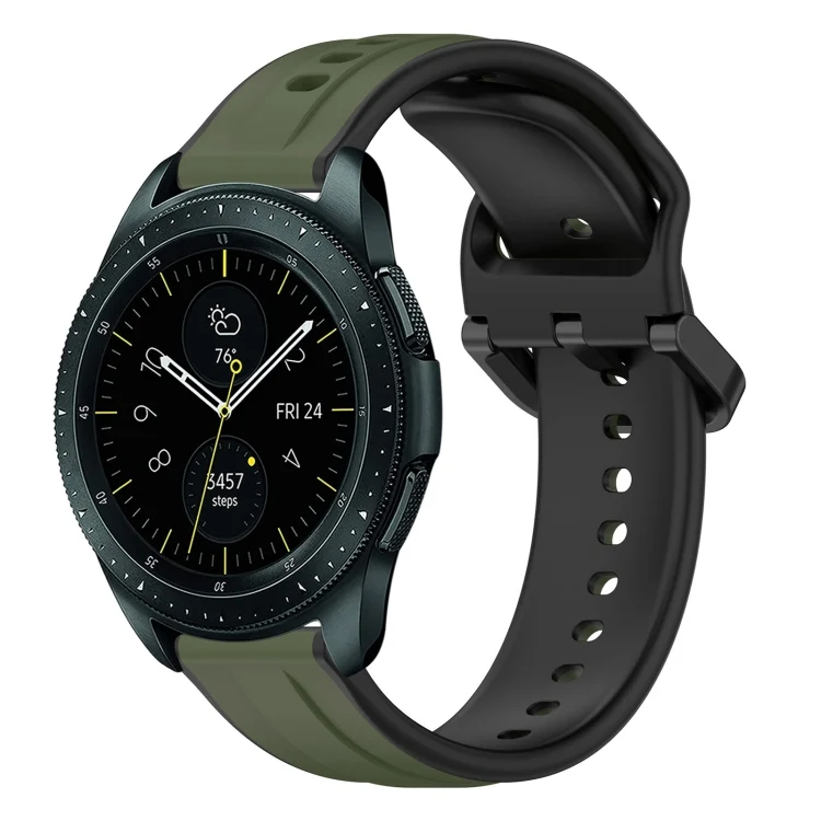 20mm Convex Loop Two-Color Silicone Watch Band
