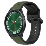 20mm Convex Loop Two-Color Silicone Watch Band