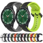 20mm Convex Loop Two-Color Silicone Watch Band - Image 2