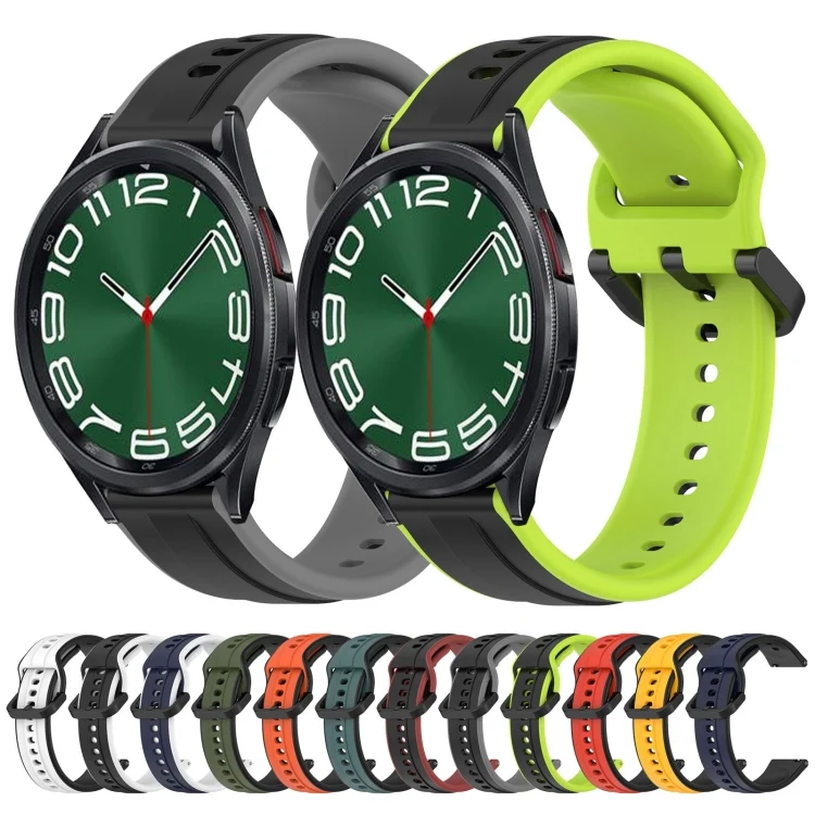 SYA002133214_B1.webp 20mm Convex Loop Two-Color Silicone Watch Band - Image 2