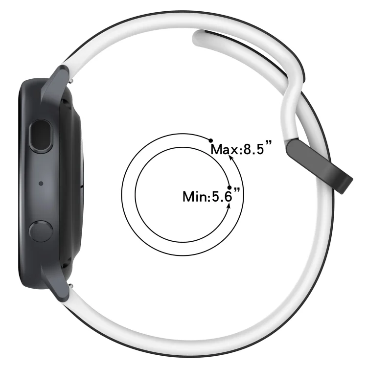 SYA002133310_B5.webp 20mm Convex Loop Two-Color Silicone Watch Band - Image 6