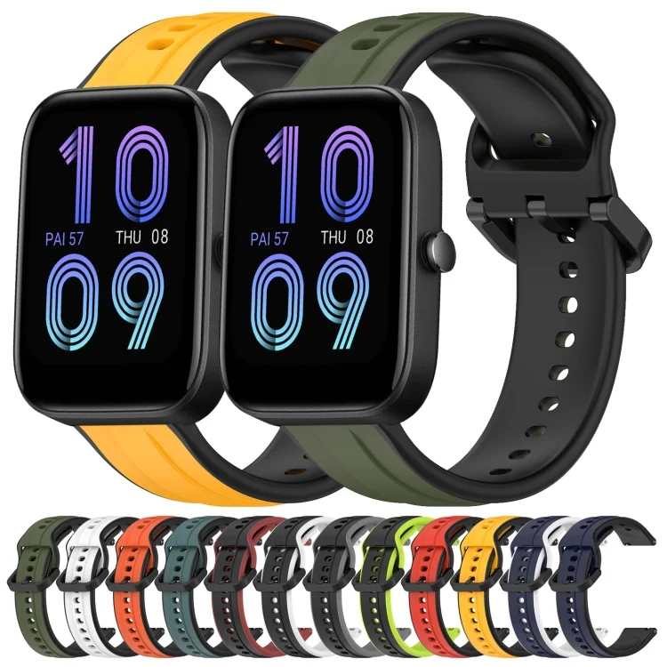 SYA002133311_B1.webp 20mm Convex Loop Two-Color Silicone Watch Band - Image 2