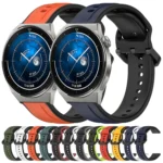 20mm Convex Loop Two-Color Silicone Watch Band - Image 2