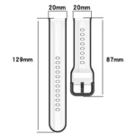 20mm Convex Loop Two-Color Silicone Watch Band - Image 7
