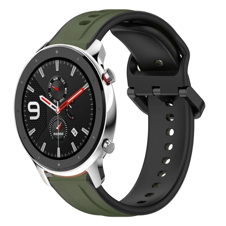 22mm Convex Loop Two-Color Silicone Watch Band