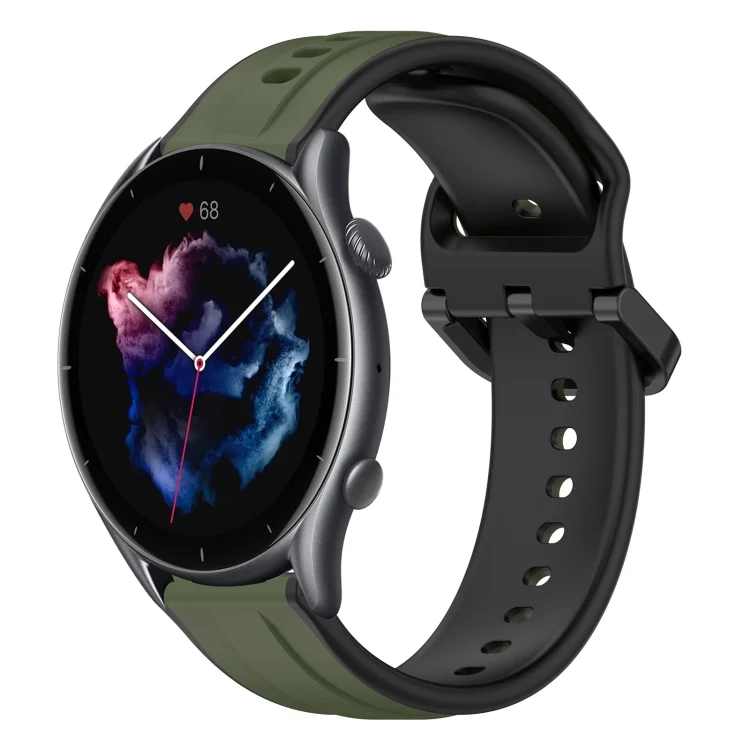 22mm Convex Loop Two-Color Silicone Watch Band