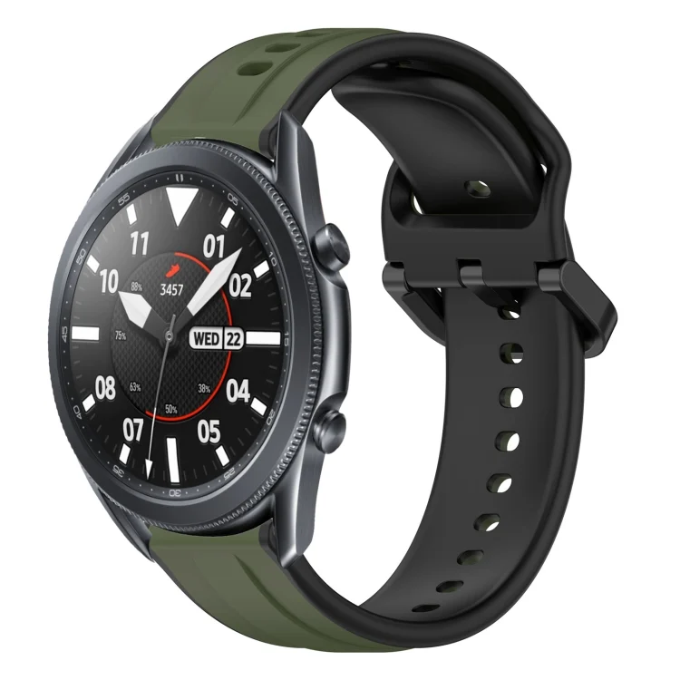 22mm Convex Loop Two-Color Silicone Watch Band