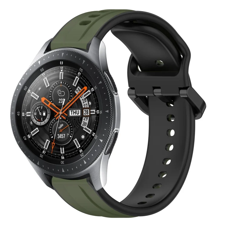 22mm Convex Loop Two-Color Silicone Watch Band