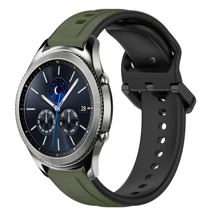 22mm Convex Loop Two-Color Silicone Watch Band