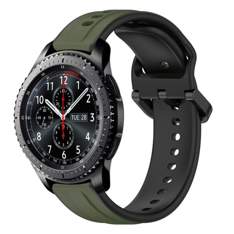 22mm Convex Loop Two-Color Silicone Watch Band