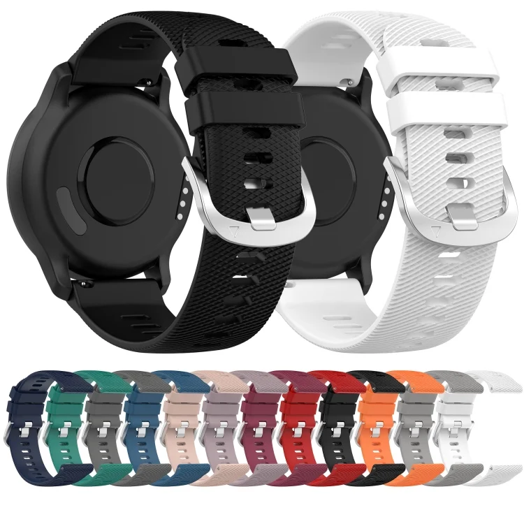 SYA002134202_B1.webp 22mm Cross Textured Solid Color Silicone Watch Band - Image 2