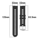 22mm Cross Textured Solid Color Silicone Watch Band - Image 5