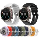 Dotted Steel Buckle Solid Color Silicone Watch Band - Image 2