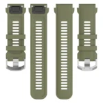 Dotted Steel Buckle Solid Color Silicone Watch Band - Image 4