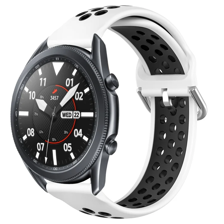 22mm Perforated Breathable Sports Silicone Watch Band