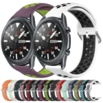 22mm Perforated Breathable Sports Silicone Watch Band - Image 2
