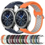 22mm Perforated Breathable Sports Silicone Watch Band - Image 2
