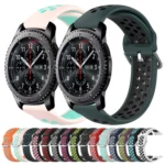 22mm Perforated Breathable Sports Silicone Watch Band - Image 2