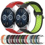 20mm Perforated Breathable Sports Silicone Watch Band - Image 2
