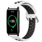20mm Perforated Breathable Sports Silicone Watch Band