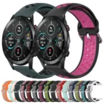20mm Perforated Breathable Sports Silicone Watch Band - Image 2
