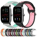 20mm Perforated Breathable Sports Silicone Watch Band - Image 2