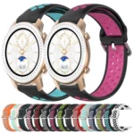 20mm Perforated Breathable Sports Silicone Watch Band - Image 2