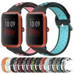 20mm Perforated Breathable Sports Silicone Watch Band - Image 2