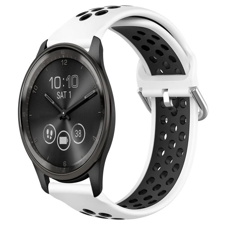 20mm Perforated Breathable Sports Silicone Watch Band