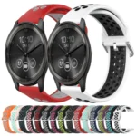 20mm Perforated Breathable Sports Silicone Watch Band - Image 2