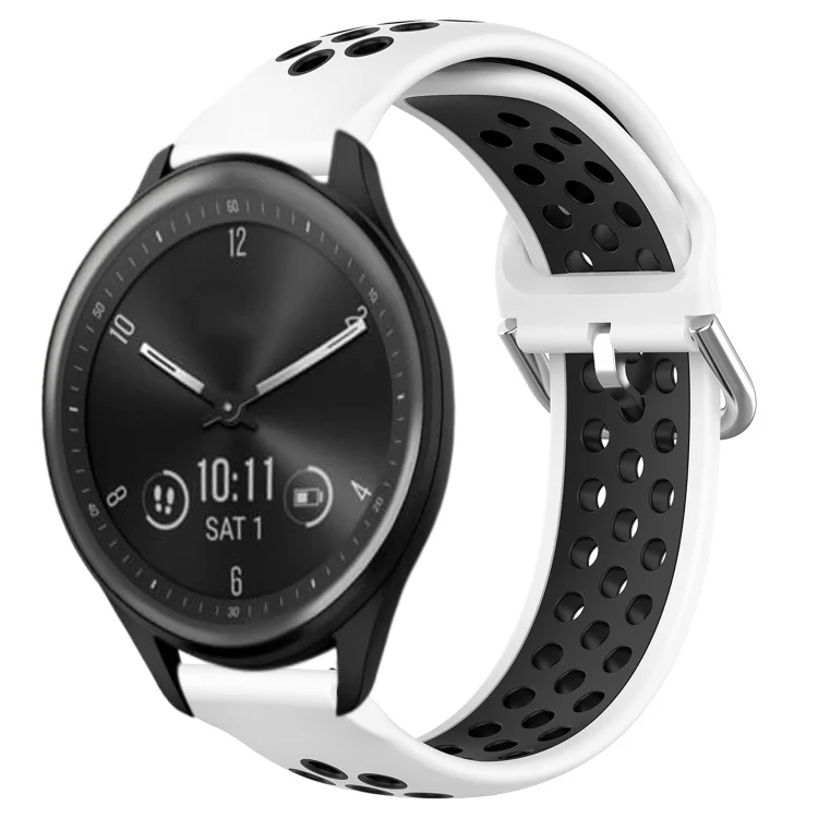 20mm Perforated Breathable Sports Silicone Watch Band
