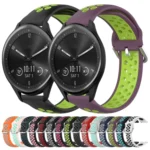 20mm Perforated Breathable Sports Silicone Watch Band - Image 2
