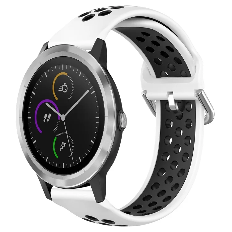 20mm Perforated Breathable Sports Silicone Watch Band