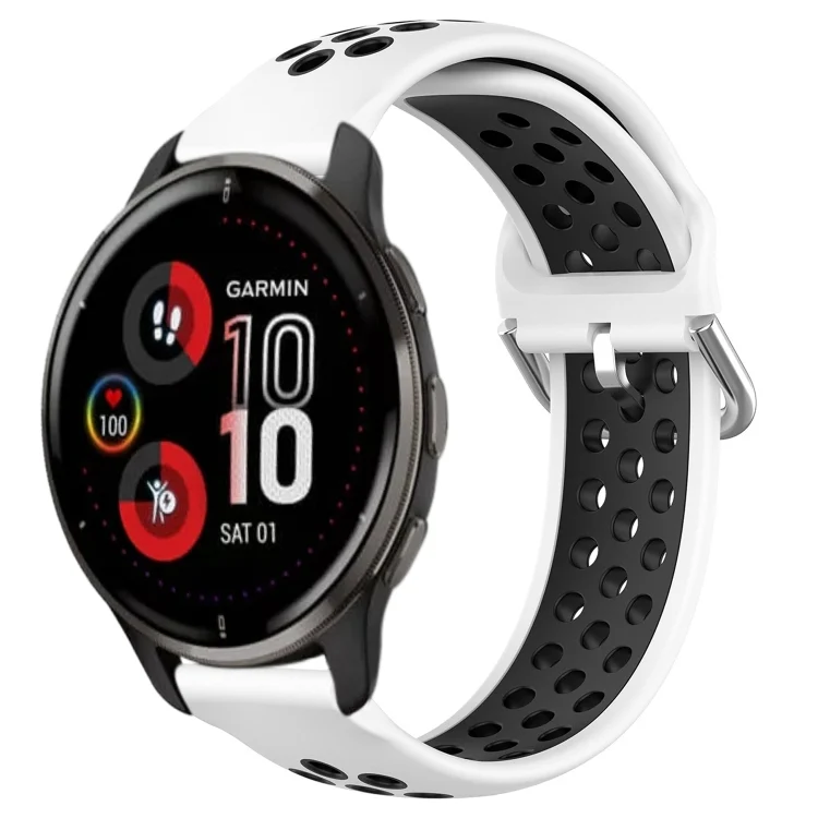 20mm Perforated Breathable Sports Silicone Watch Band