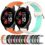 20mm Perforated Breathable Sports Silicone Watch Band - Image 2