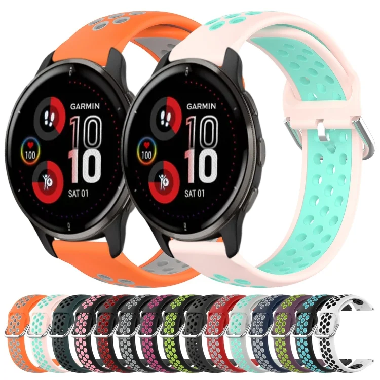 SYA002151605_B1.webp 20mm Perforated Breathable Sports Silicone Watch Band - Image 2
