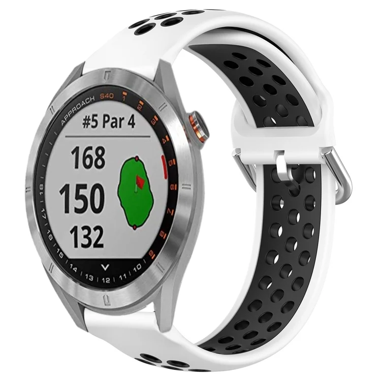 20mm Perforated Breathable Sports Silicone Watch Band