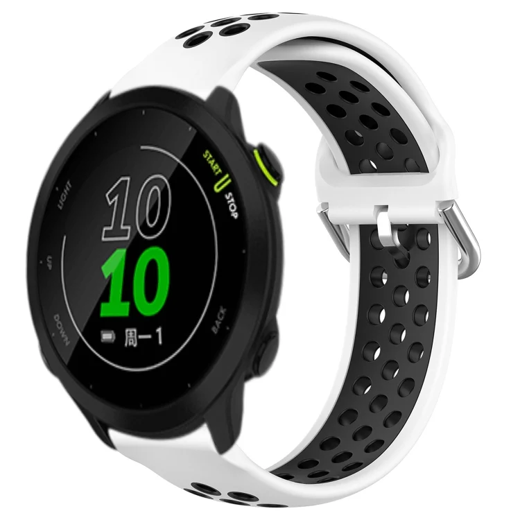 20mm Perforated Breathable Sports Silicone Watch Band