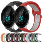 20mm Perforated Breathable Sports Silicone Watch Band - Image 2