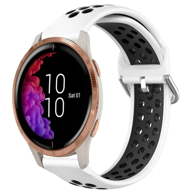 20mm Perforated Breathable Sports Silicone Watch Band