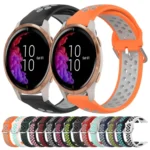 20mm Perforated Breathable Sports Silicone Watch Band - Image 2