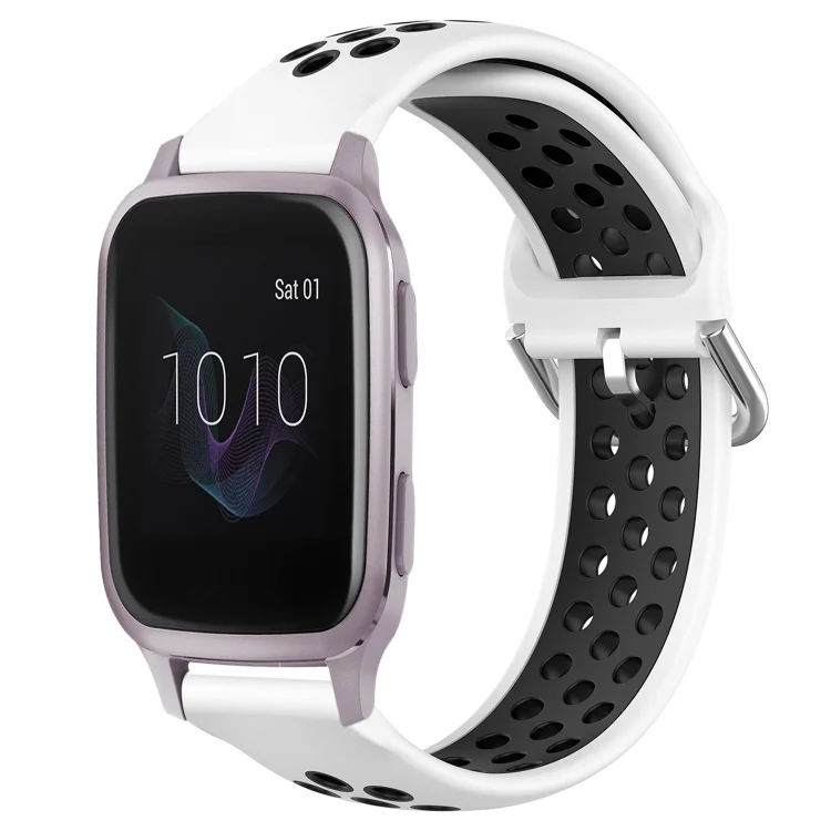 20mm Perforated Breathable Sports Silicone Watch Band