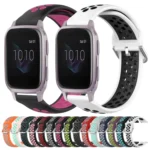20mm Perforated Breathable Sports Silicone Watch Band - Image 2