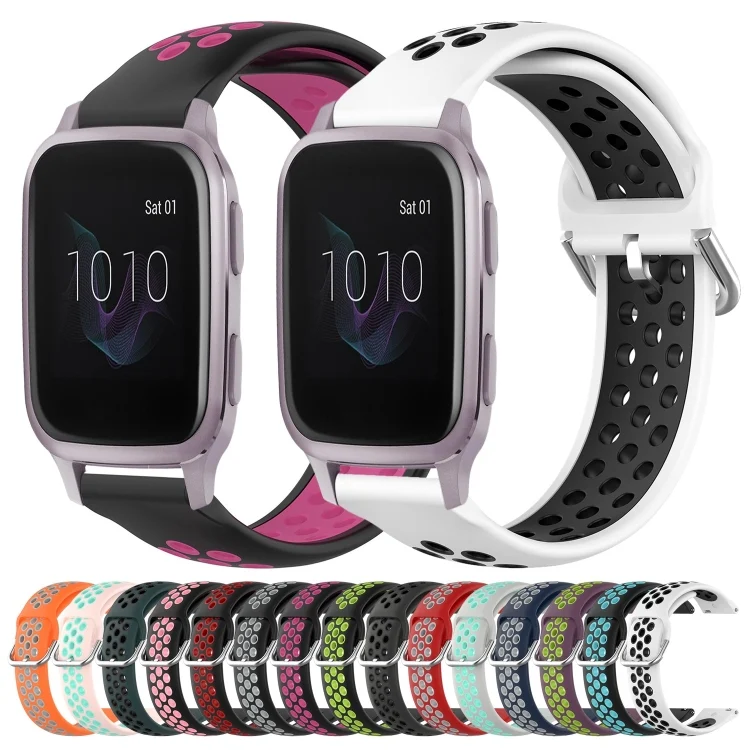 SYA002151610_B1.webp 20mm Perforated Breathable Sports Silicone Watch Band - Image 2