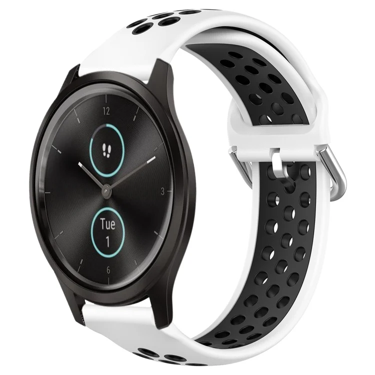 20mm Perforated Breathable Sports Silicone Watch Band